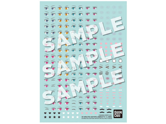 Bandai 30 Minutes Sisters Water Slide Decals # 02