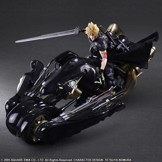 Final Fantasy VII: Advent Children Cloud Strife Play Arts Kai Action Figure and Fenrir Vehicle Set