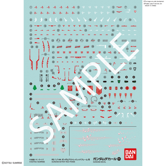 Gundam Decal #111 - RG 1/144 Gundam Astray Red Frame