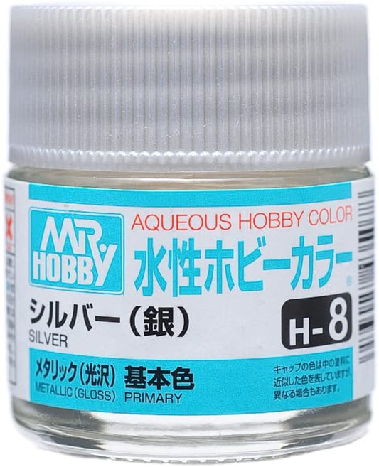 Aqueous Hobby Color - H8 Metallic Gloss Silver (Primary)