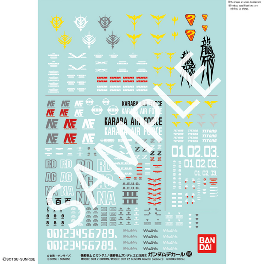 Gundam Decal #108 - Mobile Suit Z Gundam / ZZ Gundam