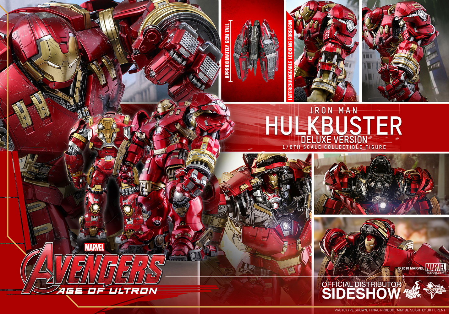 Hulkbuster Deluxe Version Sixth Scale Figure by Hot Toys (Display Model)