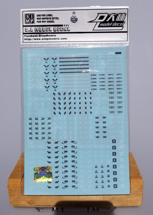 HiRes Water Slide Decal #A01, #A01-1 General Caution Sign #1