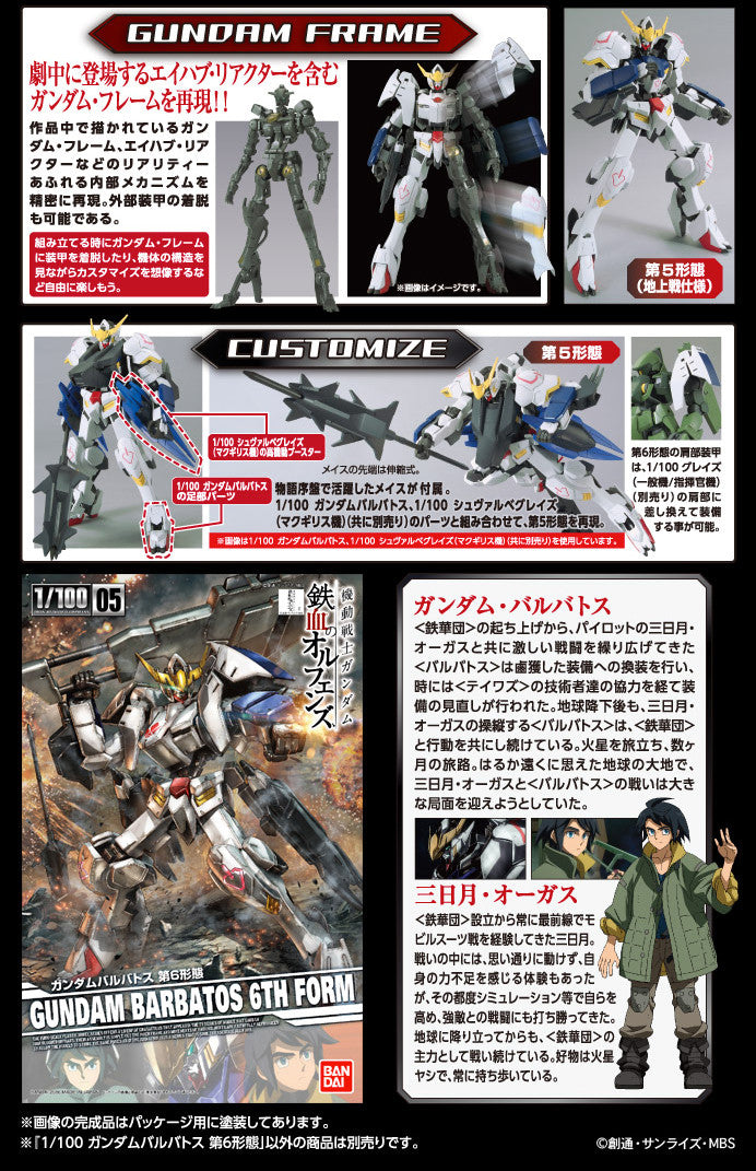 HG 1/100 Iron Blooded Orphans Gundam Barbatos 6th Form