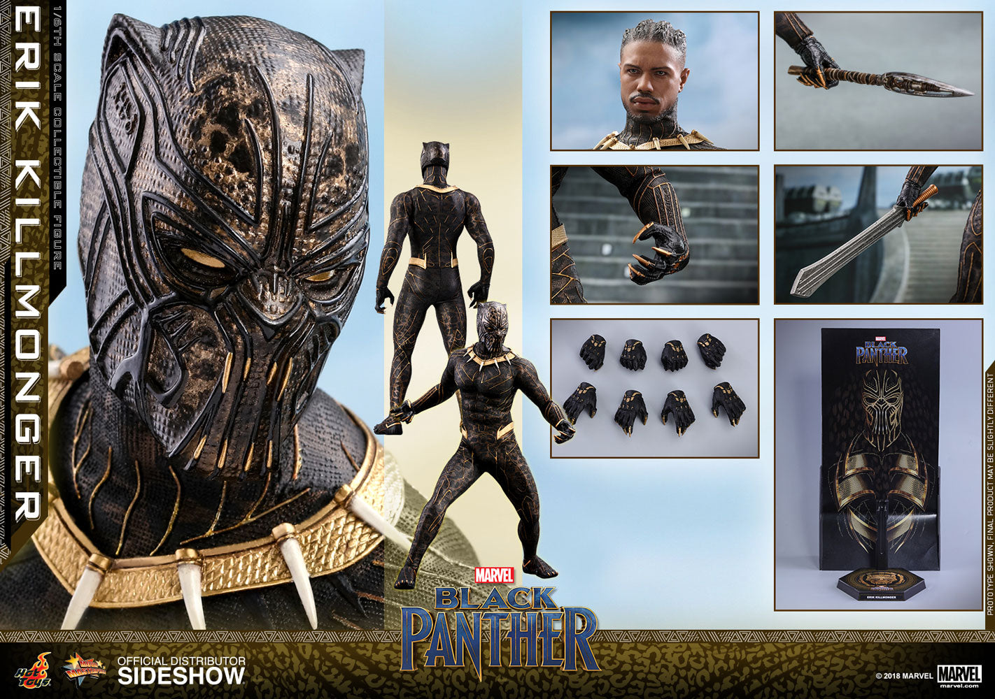 Erik Killmonger Sixth Scale Figure by Hot Toys