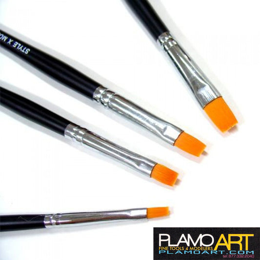 Brush Set Black (#4, #5, #6, #7) PLAMO ART
