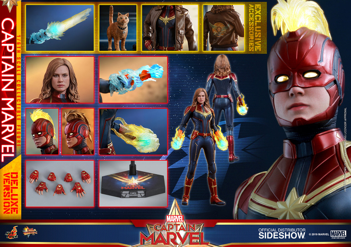 Captain Marvel Deluxe Version - Marvel's Captain Marvel - Sixth Scale Figure by Hot Toys