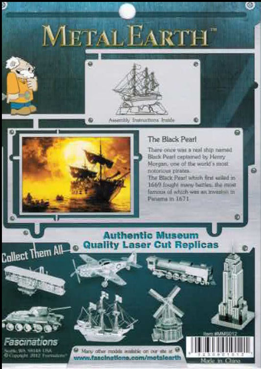 Black Pearl 3D Laser Cut Model