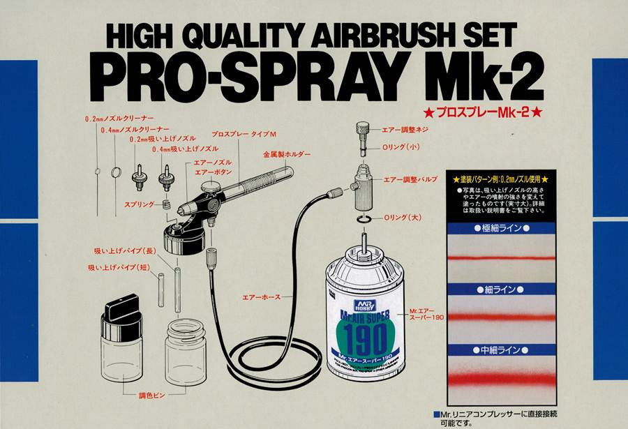 Mr. Pro-Spray Mk-2 Airbrush Set Mr. Hobby