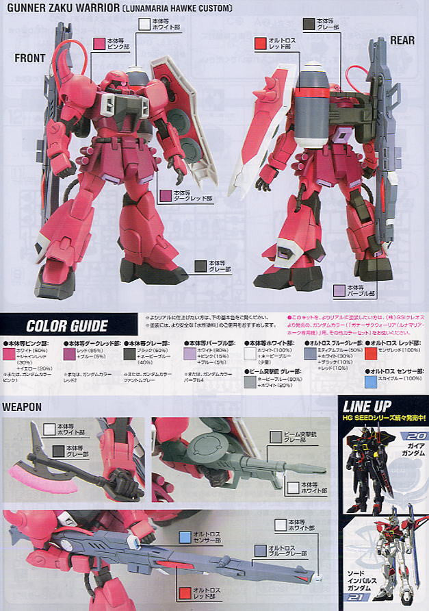 HG 1/144 Gunner Zaku Warrior Lunamaria Custom