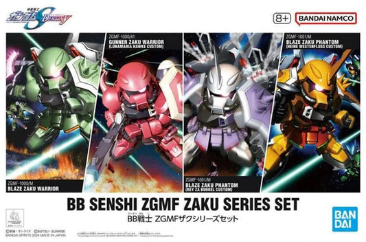 Mobile Suit Gundam SEED Destiny SD Gundam BB Senshi ZGMF Zaku Series Set of 4 Model Kits