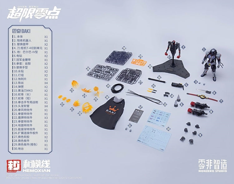 HEMOXIAN Over Zero Boxer BAKI 1/10 Scale Model Kit