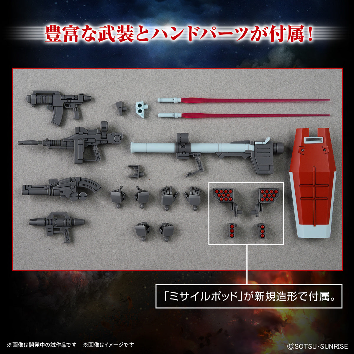 Bandai HG 1/144  GM (Shoulder Cannon/ Missile Pod Equipment)