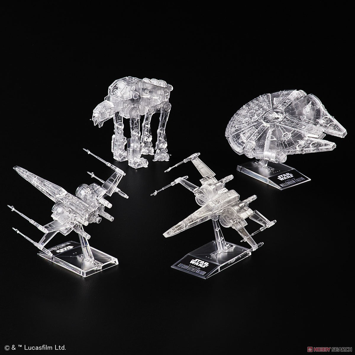 1/144 & 1/350 &1/540 Star Wars: The Last Jedi Clear Vehicle Set