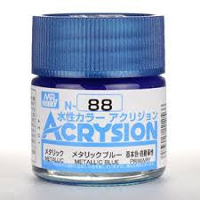 Mr. Hobby Acrysion N88 - Metallic Blue (Metallic/Primary) Bottle Paint