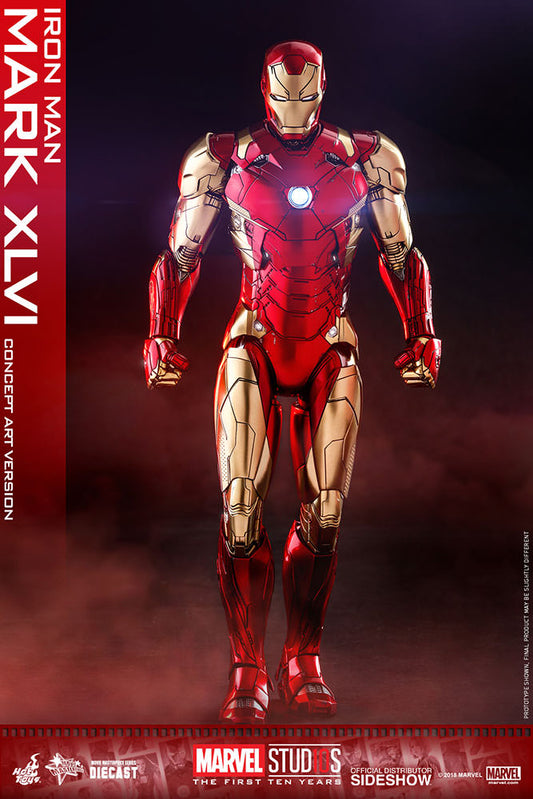 Iron Man Mark XLVI - Iron Man Concept Art - Sixth Scale Diecast Figure by Hot Toys (Display Item)