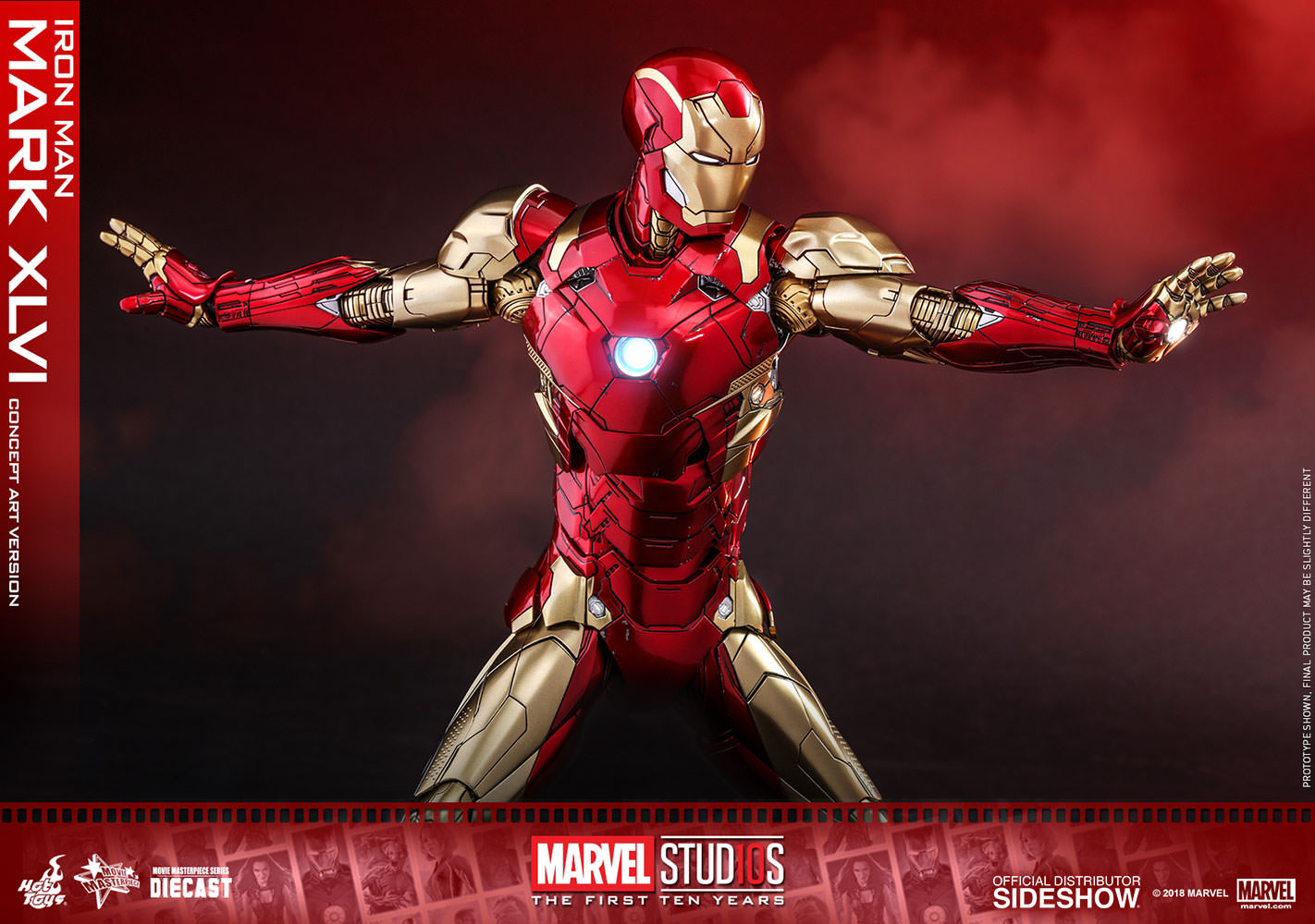 Iron Man Mark XLVI - Iron Man Concept Art - Sixth Scale Diecast Figure by Hot Toys (Display Item)