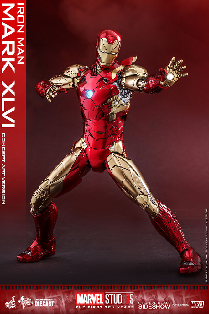 Iron Man Mark XLVI - Iron Man Concept Art - Sixth Scale Diecast Figure by Hot Toys (Display Item)