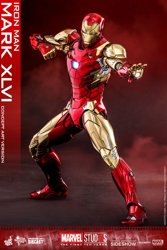 Iron Man Mark XLVI - Iron Man Concept Art - Sixth Scale Diecast Figure by Hot Toys (Display Item)