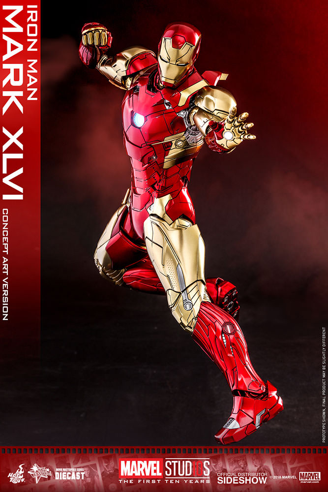 Iron Man Mark XLVI - Iron Man Concept Art - Sixth Scale Diecast Figure by Hot Toys (Display Item)