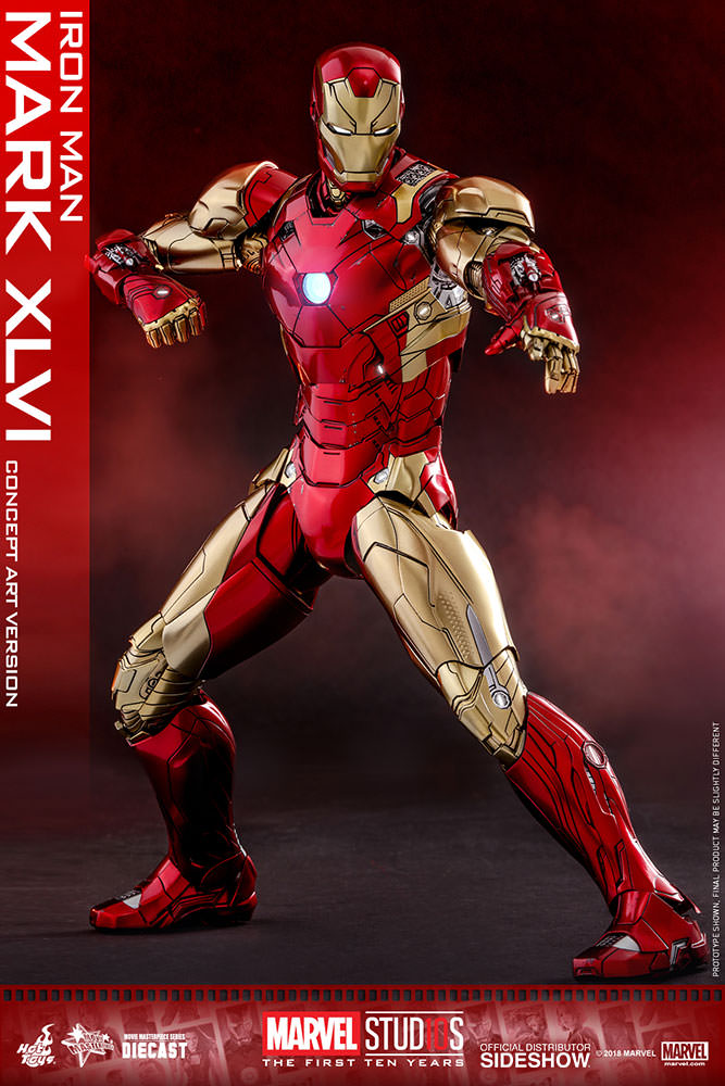 Iron Man Mark XLVI - Iron Man Concept Art - Sixth Scale Diecast Figure by Hot Toys (Display Item)