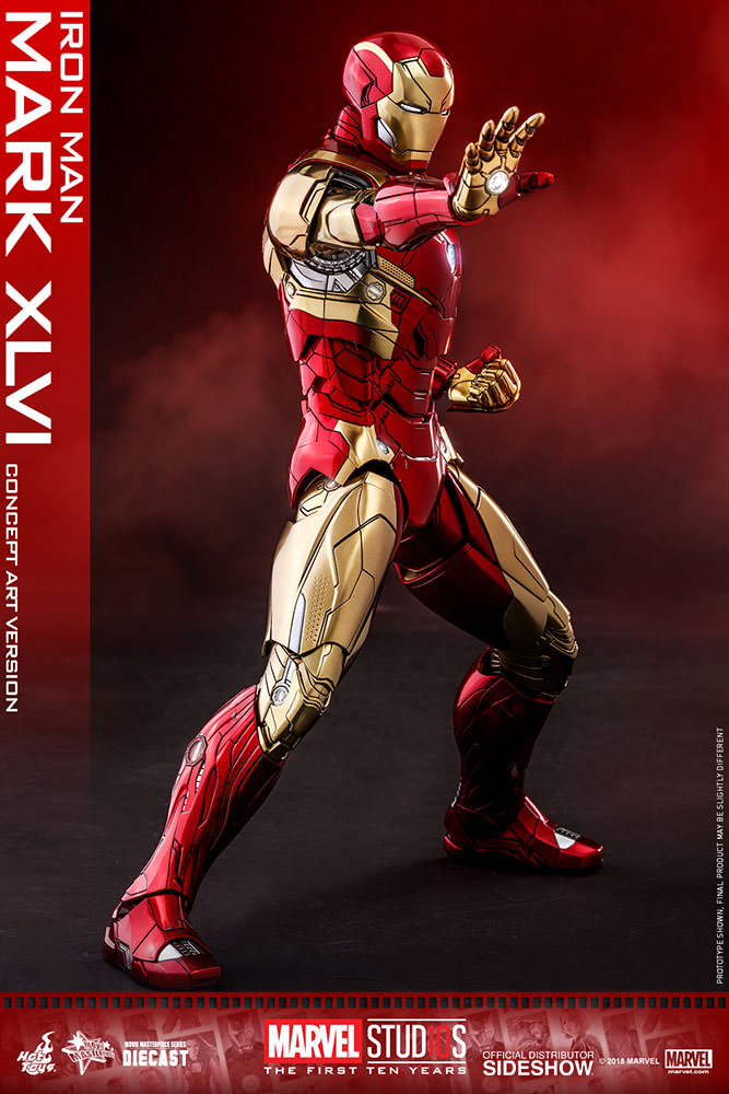 Iron Man Mark XLVI - Iron Man Concept Art - Sixth Scale Diecast Figure by Hot Toys (Display Item)