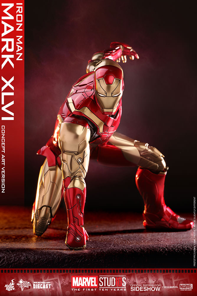 Iron Man Mark XLVI - Iron Man Concept Art - Sixth Scale Diecast Figure by Hot Toys (Display Item)