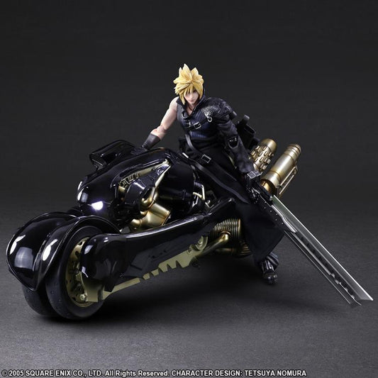 Final Fantasy VII: Advent Children Cloud Strife Play Arts Kai Action Figure and Fenrir Vehicle Set