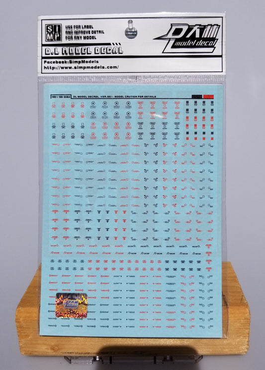 HiRes Water Slide Decal #A04, #A04-1 General Caution Sign #3