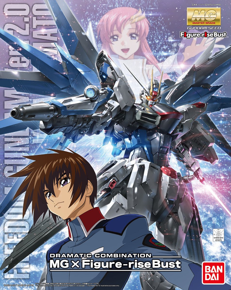 MG 1/100 Freedom Gundam Ver.2.0 & Figure-rise Bust Kira Yamato
