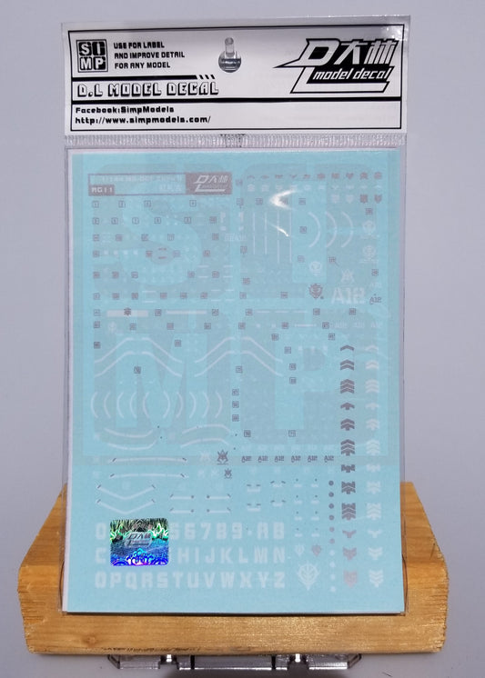 HiRes Water Slide Decal #C10 RG 1/144 Zaku II Char's Custom