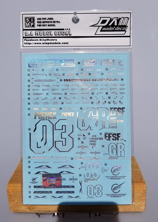 HiRes Water Slide Decal #D07 PG Unicorn Phenex