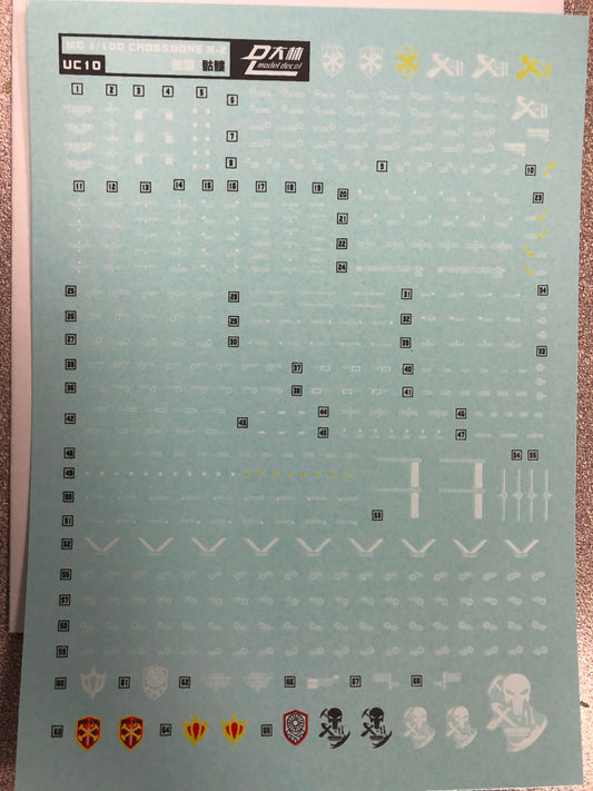 HiRes Water Slide Decal #E23 MG 1/100 Crossbone Gundam X2