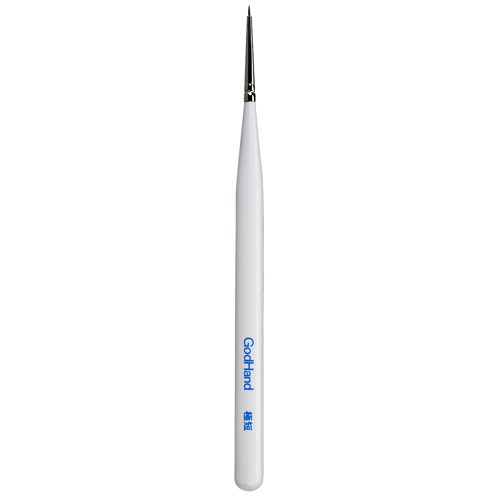 GodHand - Brushwork Softest Hobby Ultra Short Point Paint Brush with Cap