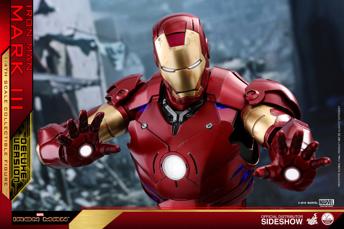 Iron Man Mark III Deluxe Version Quarter Scale Figure by Hot Toys