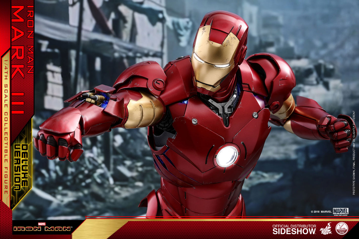 Iron Man Mark III Deluxe Version Quarter Scale Figure by Hot Toys