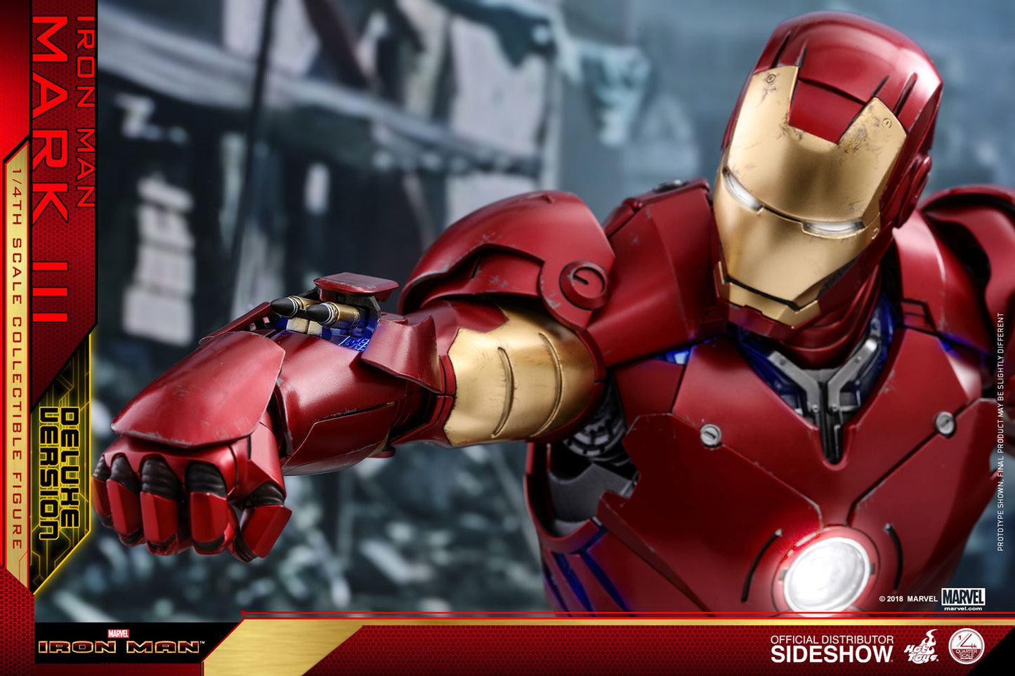Iron Man Mark III Deluxe Version Quarter Scale Figure by Hot Toys