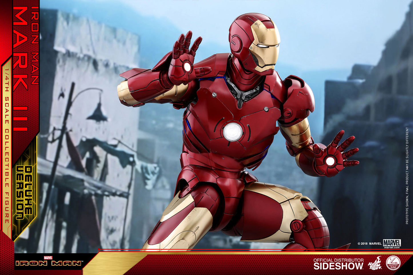 Iron Man Mark III Deluxe Version Quarter Scale Figure by Hot Toys