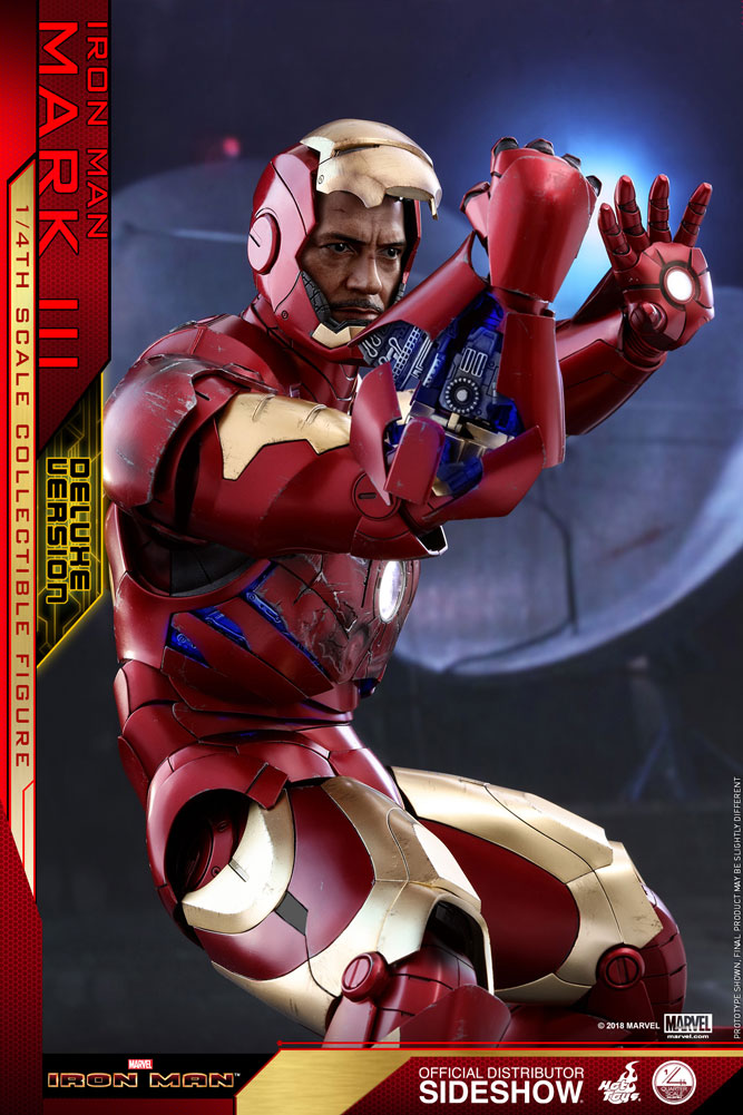 Iron Man Mark III Deluxe Version Quarter Scale Figure by Hot Toys