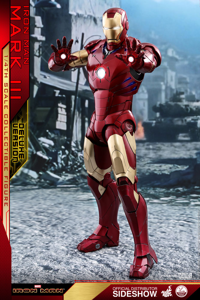 Iron Man Mark III Deluxe Version Quarter Scale Figure by Hot Toys