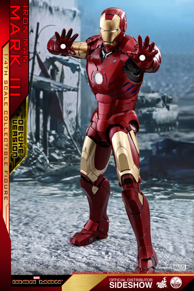 Iron Man Mark III Deluxe Version Quarter Scale Figure by Hot Toys
