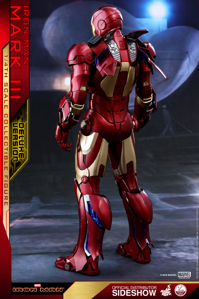 Iron Man Mark III Deluxe Version Quarter Scale Figure by Hot Toys