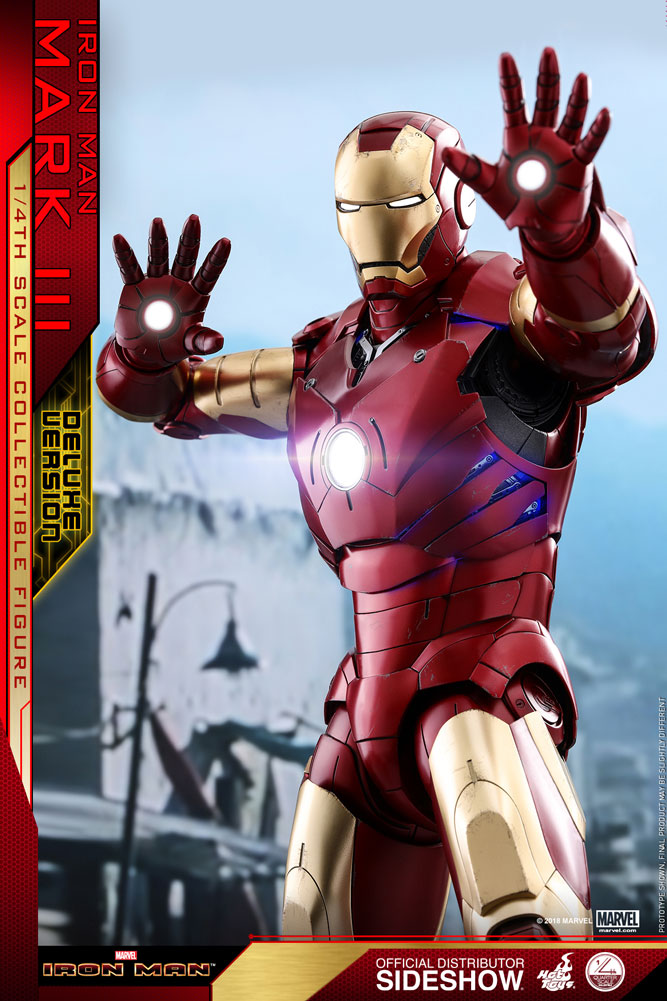 Iron Man Mark III Deluxe Version Quarter Scale Figure by Hot Toys