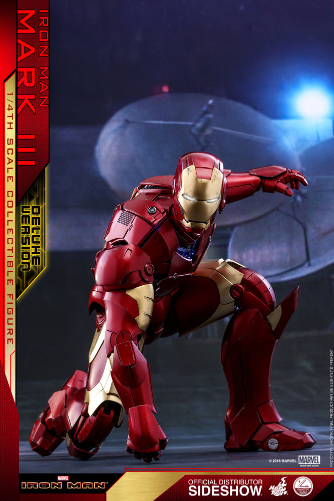 Iron Man Mark III Deluxe Version Quarter Scale Figure by Hot Toys