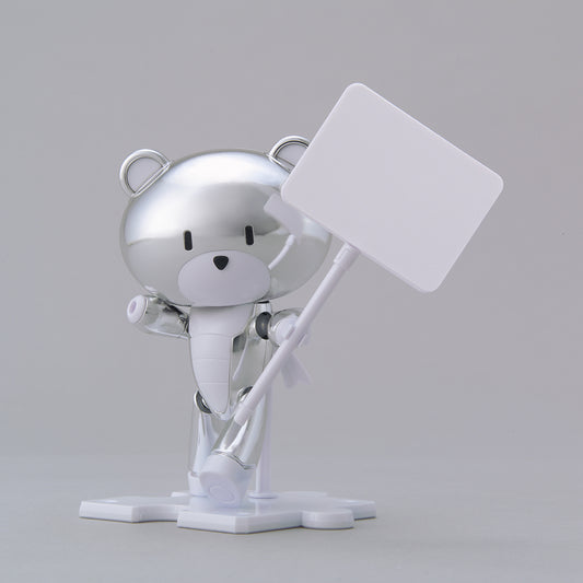 Premium Bandai HG 1/144 THE GUNDAM BASE LIMITED PETIT'GGUY SILVER SPARKLE & PLACARD