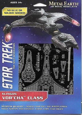 METAL EARTH Star Trek The Next Generation Klingon Vor'Cha Class