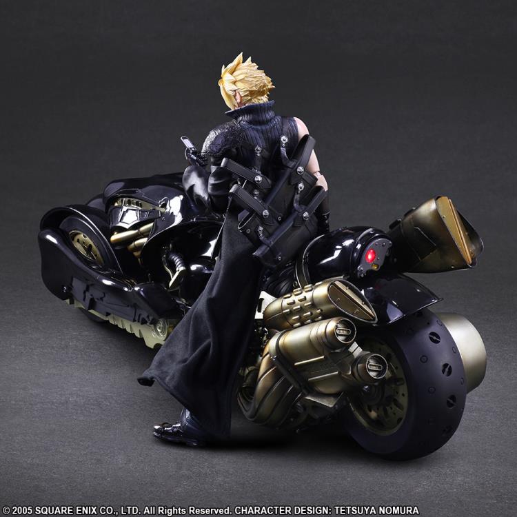 Final Fantasy VII: Advent Children Cloud Strife Play Arts Kai Action Figure and Fenrir Vehicle Set