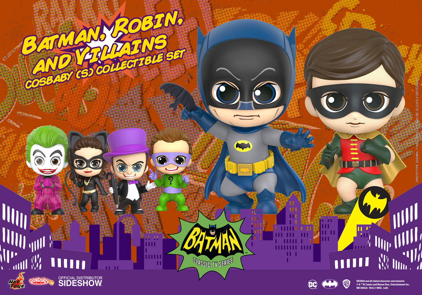 Cosbaby Batman, Robin, and Villains - Batman TV Series - Cosbaby Series