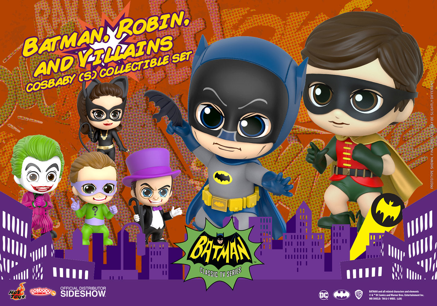Cosbaby Batman, Robin, and Villains - Batman TV Series - Cosbaby Series