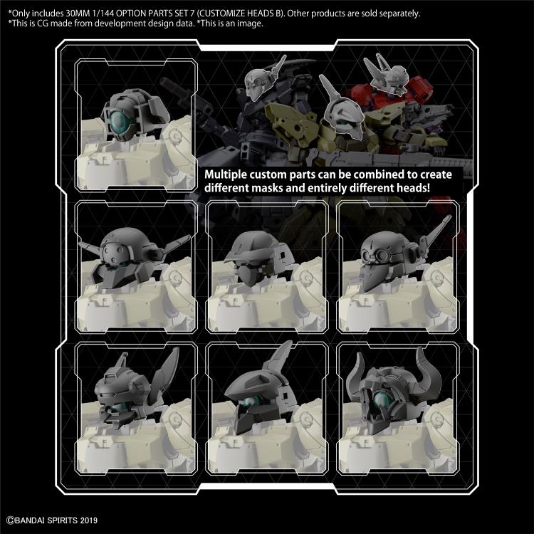 30MM Option Parts Set 7 Customize Heads B